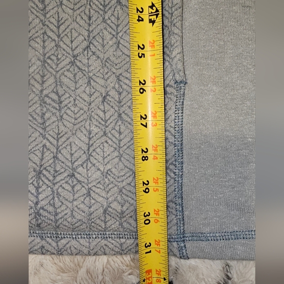 Prana Gray Women's Long Sweatshirt Light Blue Grey Large - Picture 3 of 10